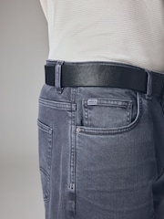 Steel Blue Straight Fit Belted Authentic Jeans - Image 7 of 12