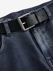 Steel Blue Straight Fit Belted Authentic Jeans - Image 9 of 12