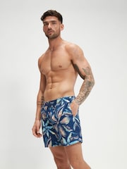 Speedo Blue Mens Digital Printed Leisure 16" Watershorts - Image 3 of 5