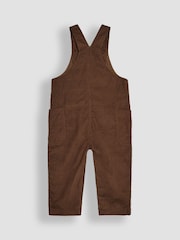JoJo Maman Bébé Brown 2-Piece Classic Cord Dungarees & Stripe Top Set - Image 5 of 6