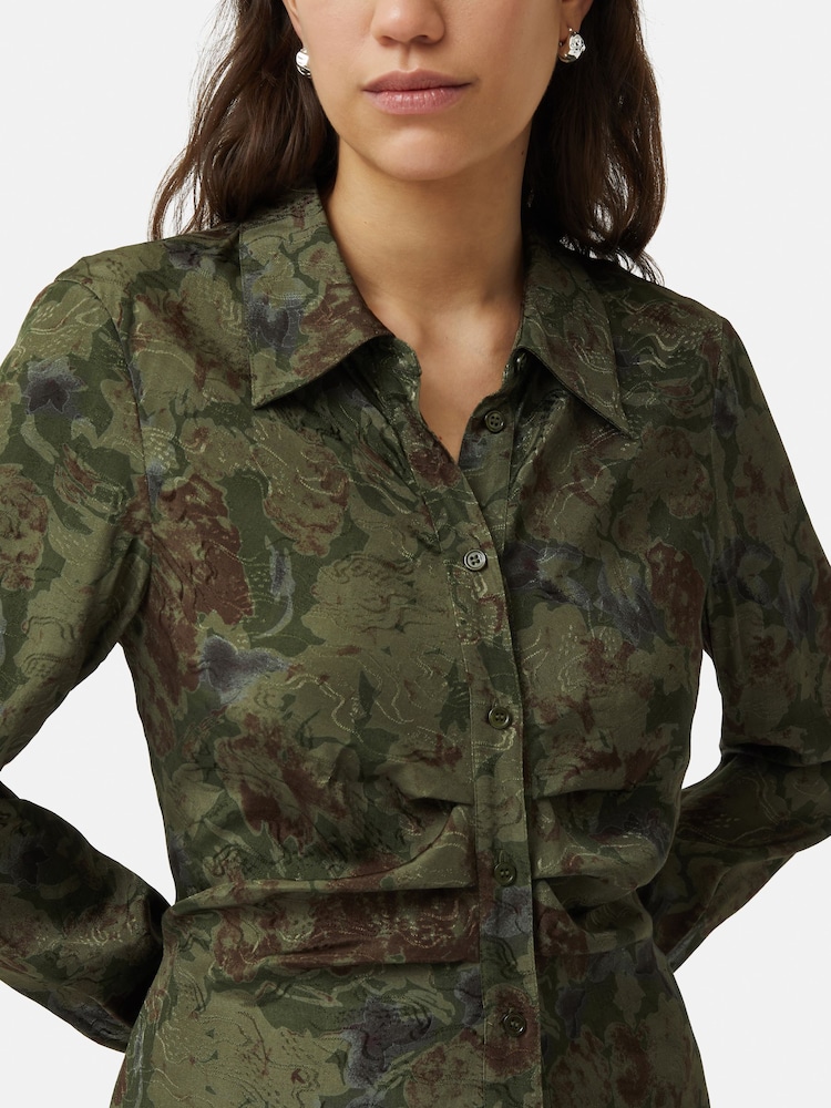 Jigsaw Shadow Floral Jacquard Dress - Image 2 of 6