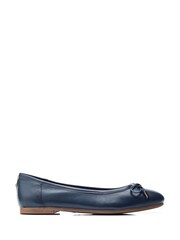 Moda in Pelle Blue Feebie Clean Round Toe Ballerinas - Obraz 1 z 1