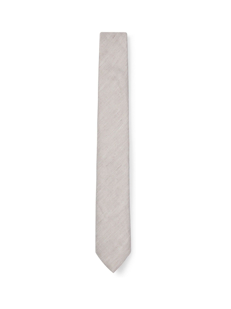 BOSS Natural Jacquard Tie In Cotton And Linen - Image 2 of 3 BOSS Natural Jacquard Tie In Cotton And Linen - Image 2 of 3