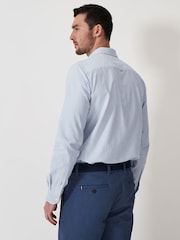 Crew Clothing Blue Slim Fit Stripe 100% Cotton Oxford Shirt - Image 2 of 5