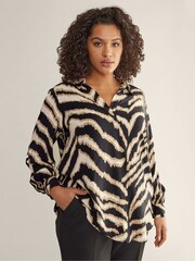 Evans Notch Neck Black Blouse - Image 2 of 5