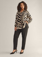 Evans Notch Neck Black Blouse - Image 3 of 5