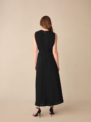 Ro&Zo Black Petite Petite Lucia Gathered Waist Maxi Dress - Image 4 of 4