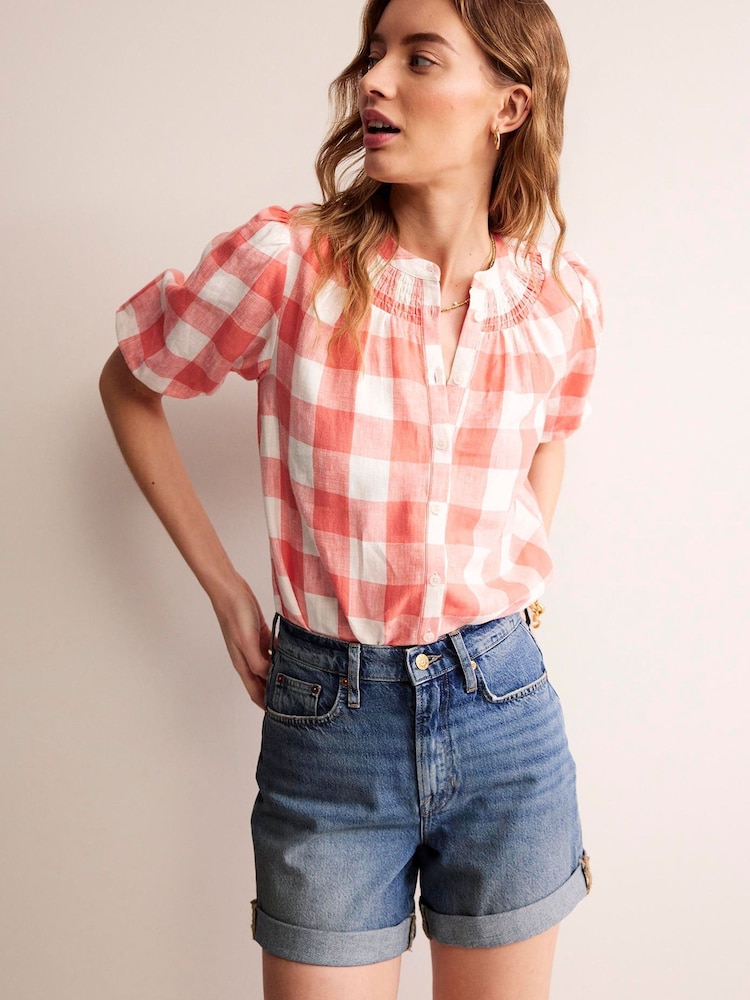 Boden Blue Denim Shorts - Image 1 of 6 Boden Blue Denim Shorts - Image 1 of 6