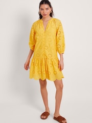 Monsoon Kleid "Tilly" aus 100 % Baumwolle mit Lochstickereien - Bild 1 von 5