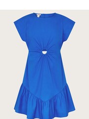 Monsoon Blue 100% Cotton O-Ring Cut-Out Dress - Image 1 of 1
