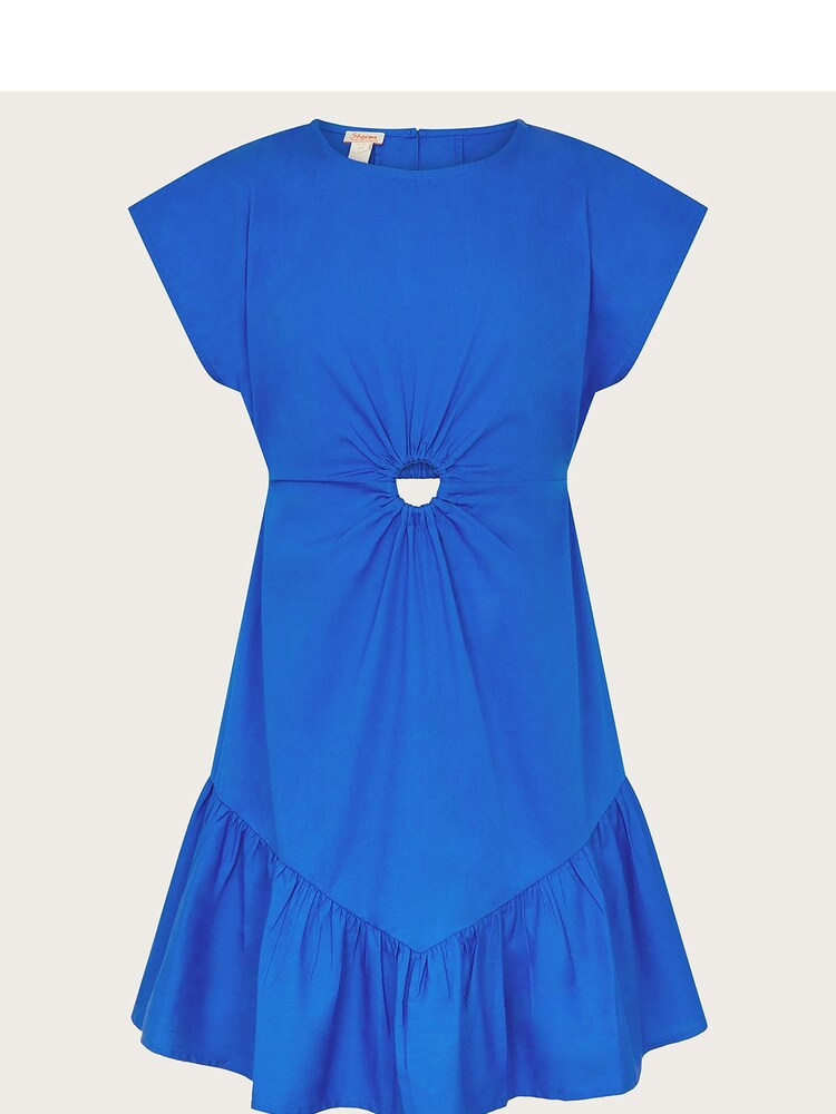 Monsoon Blue 100% Cotton O-Ring Cut-Out Dress - Image 1 of 1