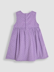 JoJo Maman Bébé Lilac Purple Unicorn Applique Cord Dress - Image 2 of 4