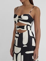 4th & Reckless Black Debora Abstract Midaxi Dress - Image 4 of 5