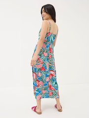 FatFace Phoebe Blue Watermelons Midi Dress - Image 2 of 5