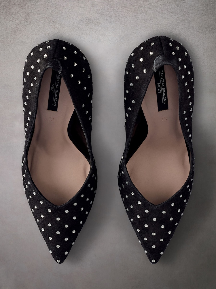 Noir - Chaussures à talons pointus cloutés en cuir Tabitha Simmons Lola - Image 10 of 14