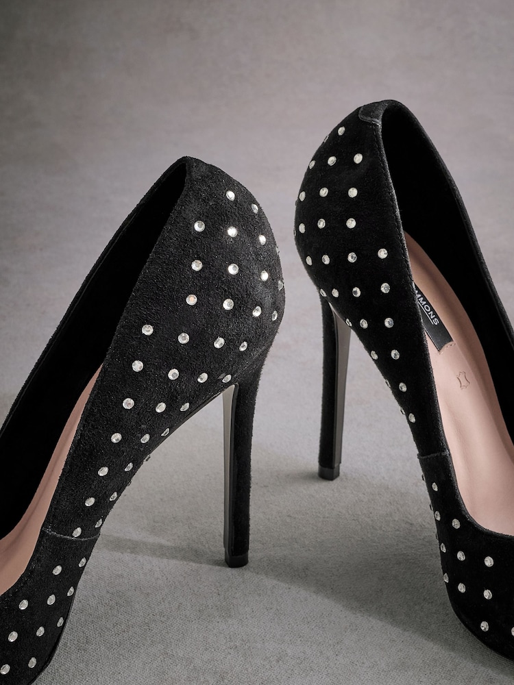 Noir - Chaussures à talons pointus cloutés en cuir Tabitha Simmons Lola - Image 11 of 14