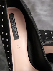 Black Tabitha Simmons Lola Leather Studded Point Heels - Image 14 of 14