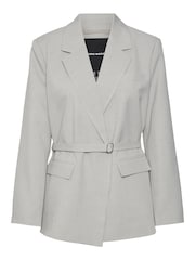 VERO MODA Grey Belted Tailored Blazer - Image 4 of 4