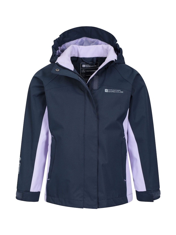 Mountain Warehouse Blue Kids Shelly II Waterproof Jacket - Image 5 of 5