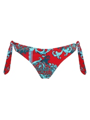 Pour Moi Red Tie Side Cannes Bikini Briefs - Image 3 of 4