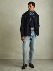 Reiss Black Gartlett Leather Saddle Loafers - Image 2 of 5