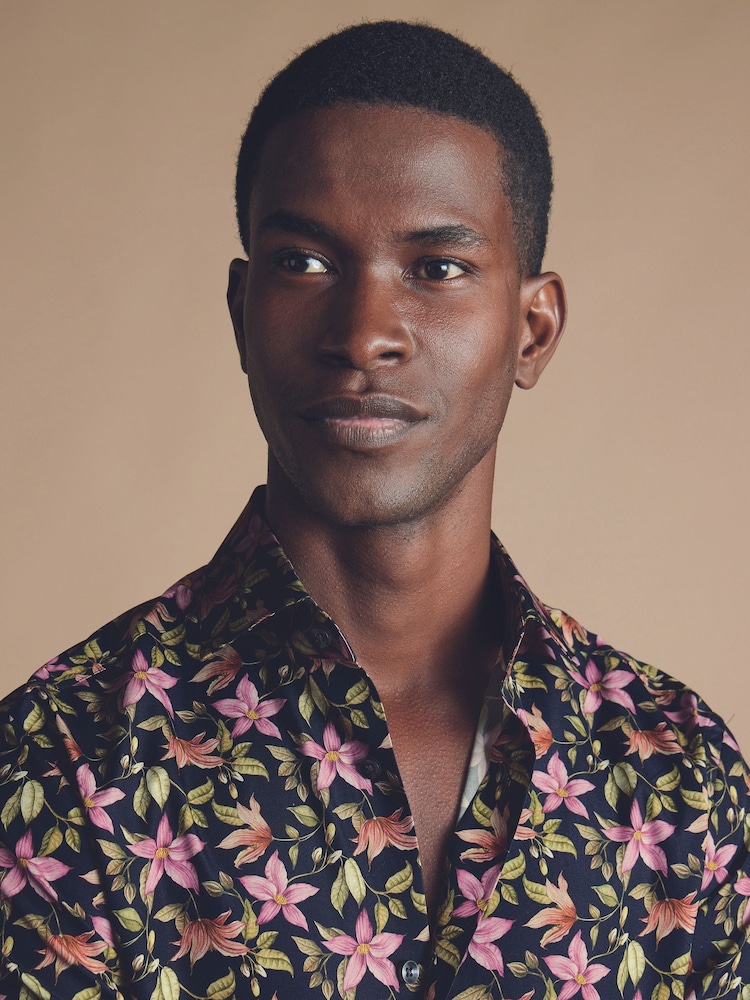 Charles Tyrwhitt Slim Fit Liberty Fabric Floral Print 100% Cotton Shirt - Bild 2 von 6