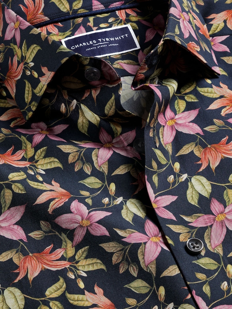 Charles Tyrwhitt Slim Fit Liberty Fabric Floral Print 100% Cotton Shirt - Bild 6 von 6