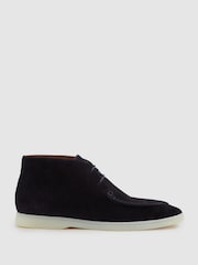 Reiss Navy Loftus Suede Chukka Boots - Image 1 of 5