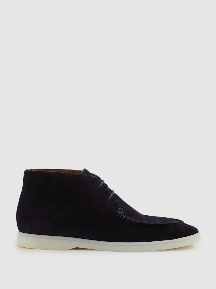 Reiss Navy Loftus Suede Chukka Boots - Image 1 of 5
