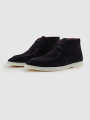 Reiss Navy Loftus Suede Chukka Boots - Image 3 of 5
