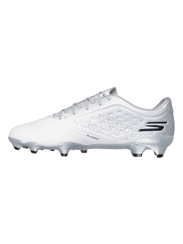 Skechers White Skechers Razor 1.5 Academy Firm Ground Boots - Image 2 of 5