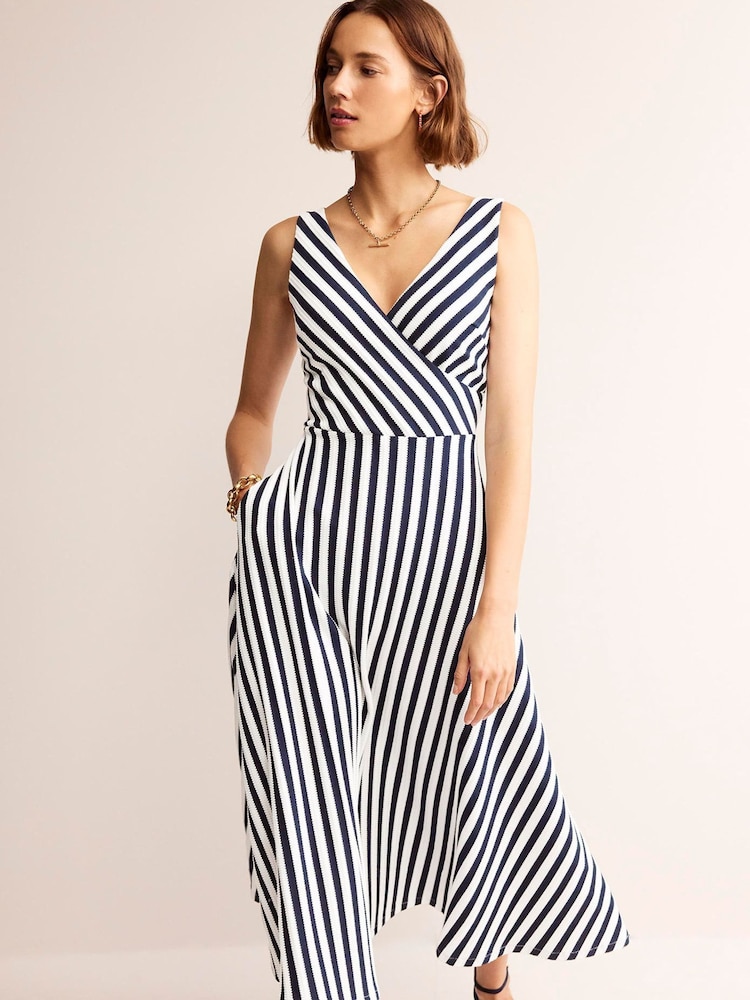 Boden Gestreiftes Midi-Wickelkleid aus Jersey - Bild 1 von 6