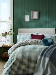 Laura Ashley Newport Blue 100% Brushed Cotton Rosa Sancta Duvet Cover and Pillowcase Set - Image 2 of 4