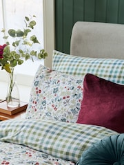 Laura Ashley Newport Blue 100% Brushed Cotton Rosa Sancta Duvet Cover and Pillowcase Set - Image 3 of 4