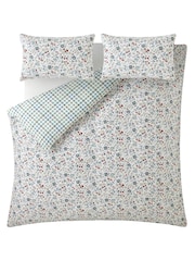 Laura Ashley Newport Blue 100% Brushed Cotton Rosa Sancta Duvet Cover and Pillowcase Set - Image 4 of 4
