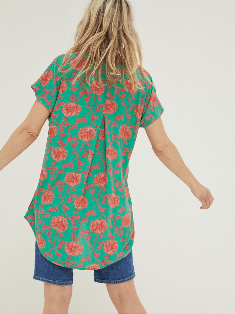 FatFace Green Piper Bali Blooms Blouse - Image 2 of 5