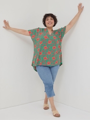 FatFace Green Piper Bali Blooms Blouse - Image 3 of 5