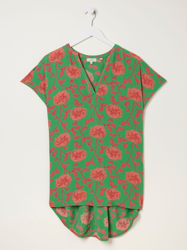 FatFace Green Piper Bali Blooms Blouse - Image 5 of 5