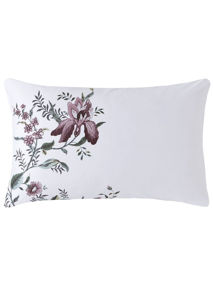 Laura Ashley Blackberry Purple Editas Garden 100% Cotton Pillowcases - Image 2 of 3