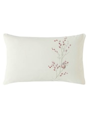 Laura Ashley Cranberry Red Cream Pussy Willow 100% Cotton Pillowcases - Image 2 of 4