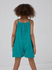 FatFace Green Nellie Embroidered Playsuit - Image 2 of 5