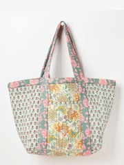 FatFace Green Remi Quilted Beach Bag - Image 1 of 4