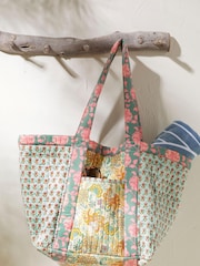 FatFace Green Remi Quilted Beach Bag - Image 3 of 4