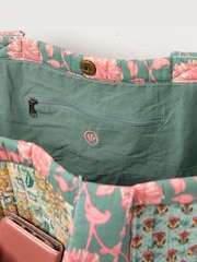 FatFace Green Remi Quilted Beach Bag - Image 4 of 4