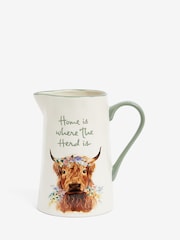 Multi Hamish the Highland Cow Ceramic Jug Vase - Image 3 of 4