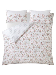 Laura Ashley Antique Pink Washed Cotton Mountney Garden 100% Cotton Duvet Cover and Pillowcase Set - Image 3 of 5