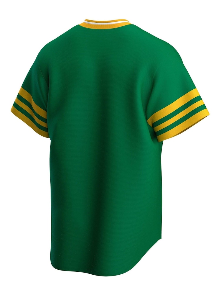 Nike Green Oakland Athletics Official Replica Cooperstown 1982-92 Jersey - Image 3 of 3