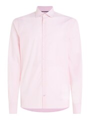 Tommy Hilfiger Pink Slim Fit Flex Collar Shirt - Image 4 of 6