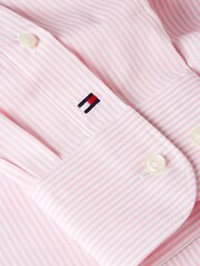 Tommy Hilfiger Pink Slim Fit Flex Collar Shirt - Image 6 of 6