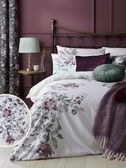 Laura Ashley Blackberry Purple Edita's Garden 100% Cotton Duvet Cover and Pillowcase Set - Image 2 of 6